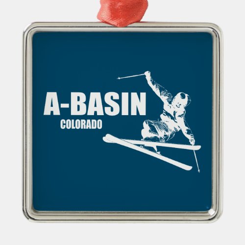 Arapahoe Basin Colorado Skier Metal Ornament