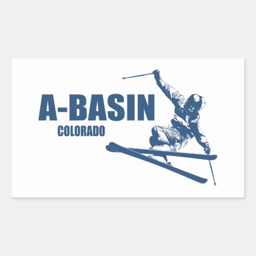 Arapahoe Basin Colorado Skier Rectangular Sticker