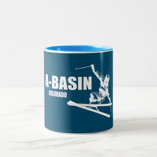 Arapahoe Basin Colorado Skier Two_Tone Coffee Mug