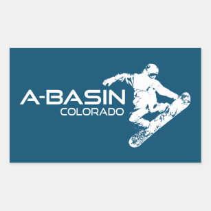 Arapahoe Basin Colorado Snowboarder Rectangular Sticker