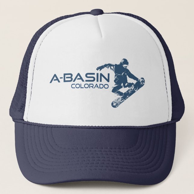 Arapahoe Basin Colorado Snowboarder Trucker Hat (Front)