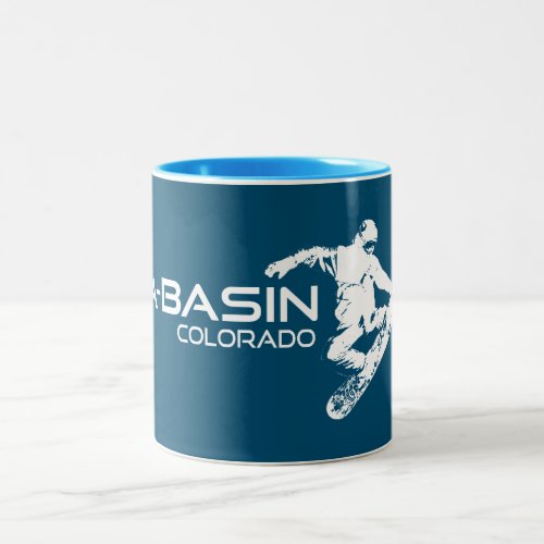 Arapahoe Basin Colorado Snowboarder Two_Tone Coffee Mug