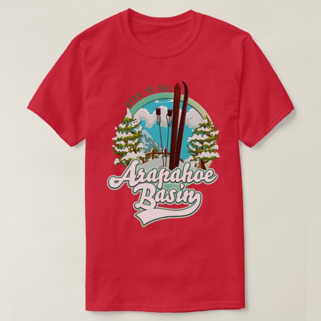 Arapahoe Basin Utah skiing T-Shirt (Design Front)
