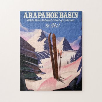 Arapahoe Basin White River National Forest Ski Jigsaw Puzzle by bartonleclaydesign at Zazzle