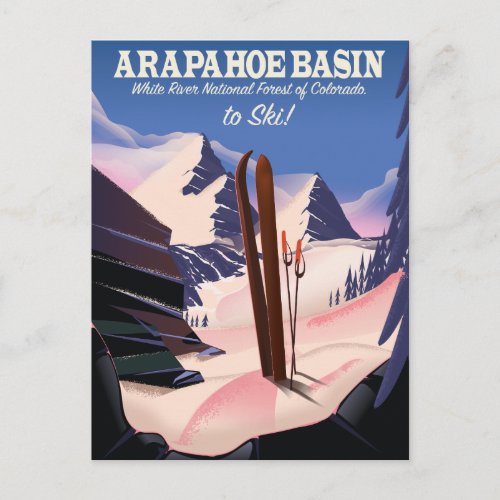 Arapahoe BasinWhite River National Forest Ski Postcard