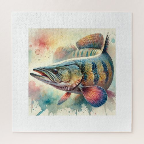 Arapaima Fish 170624AREF127 _ Watercolor Jigsaw Puzzle