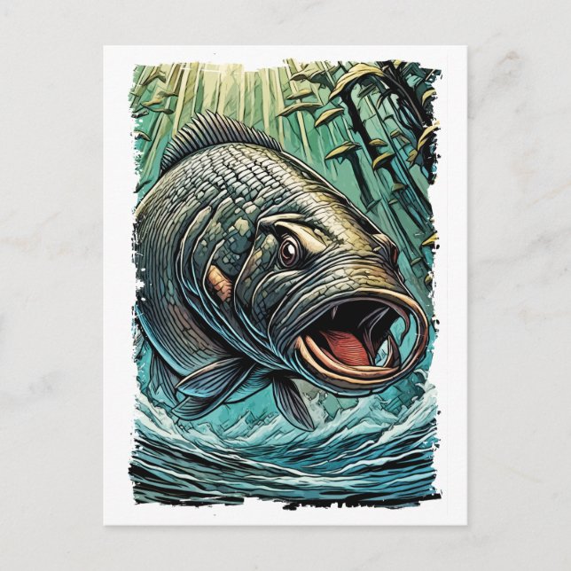Arapaima Monster Fish For EXTREME ANGLERS Amazon Postcard (Front)