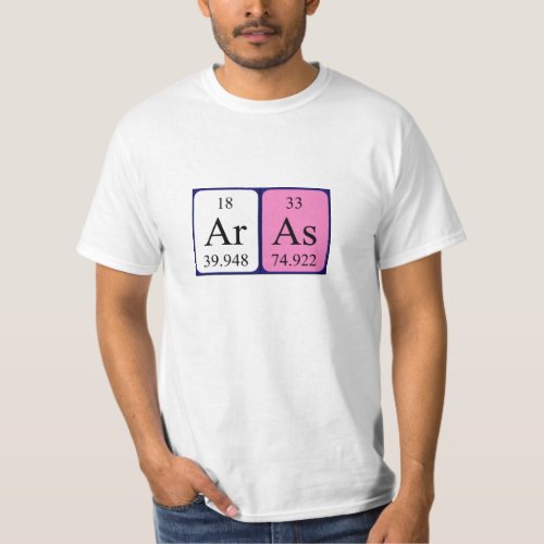 Aras periodic table name shirt