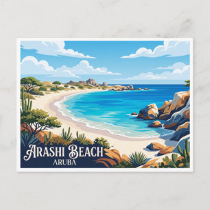 Arashi Beach Noord Aruba Postcard