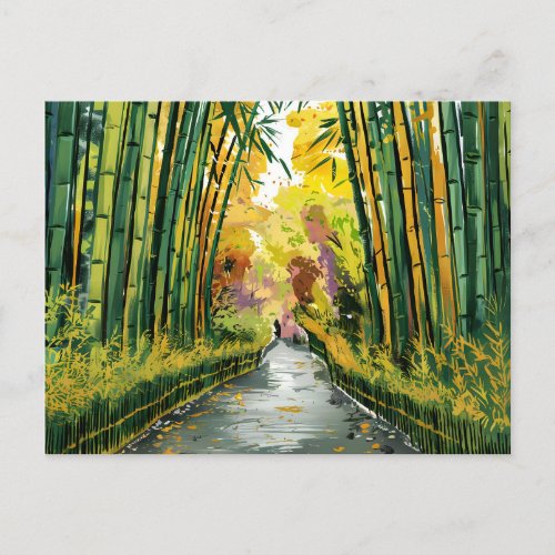 Arashiyama Bamboo Grove Beautiful Travel Gift Postcard