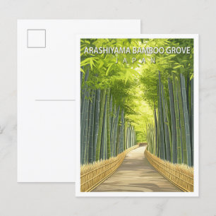 Arashiyama Bamboo Grove Japan Travel Postcard