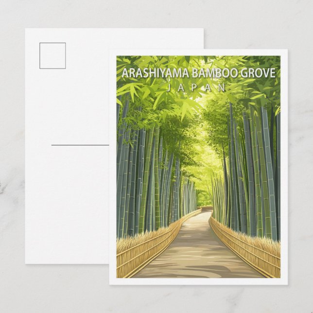 Arashiyama Bamboo Grove Japan Travel Postcard (Front/Back)