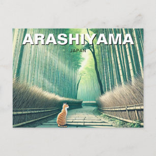 Arashiyama Japan Kyoto bamboo forest Postcard