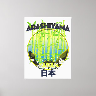 Arashiyama Japan travel logo Canvas Print