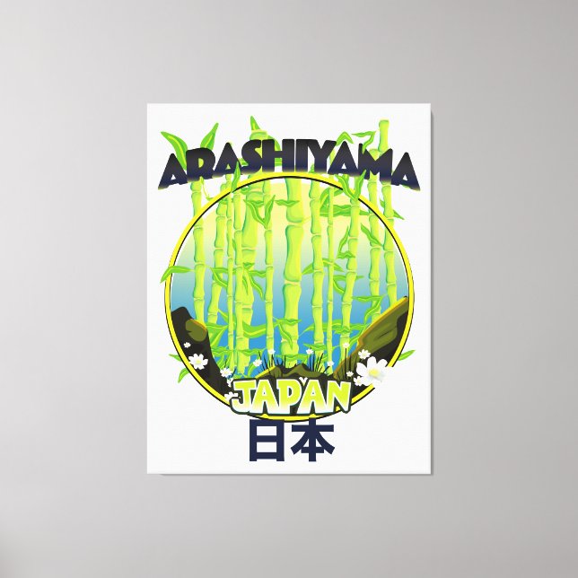 Arashiyama Japan travel logo Canvas Print (Front)