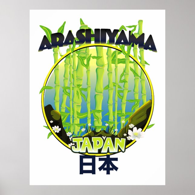 Arashiyama Japan travel logo Poster (Front)