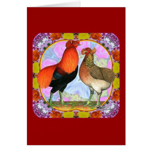 Araucana Chickens Art Nouveau (Front)