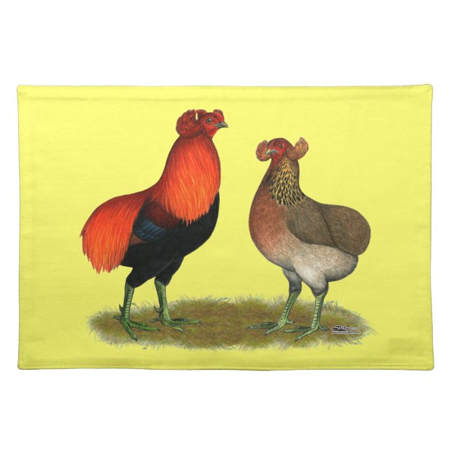 Araucana Red Pair Cloth Placemat (Front)