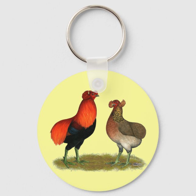 Araucana Red Pair Keychain (Front)