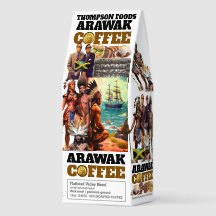 ARAWAK Roasted Coffee, 12oz Bag, Dark Roast, Flath