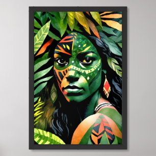 “Arayúna” Jungle Canvas - Women In Amazonia Framed Art