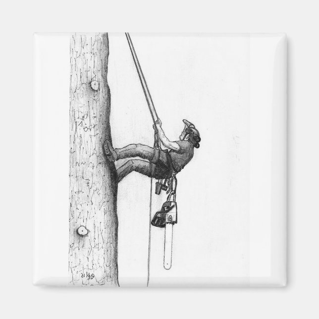 Arb Art Arborist Tree Surgeon Chainsaw Gift card Magnet (Front)