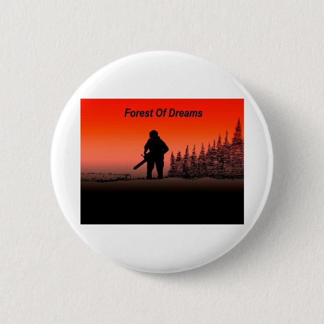 Arb Art Arborist Tree Surgeon Chainsaw  Landscape Button (Front)