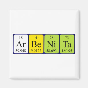 Arbenita periodic table name magnet