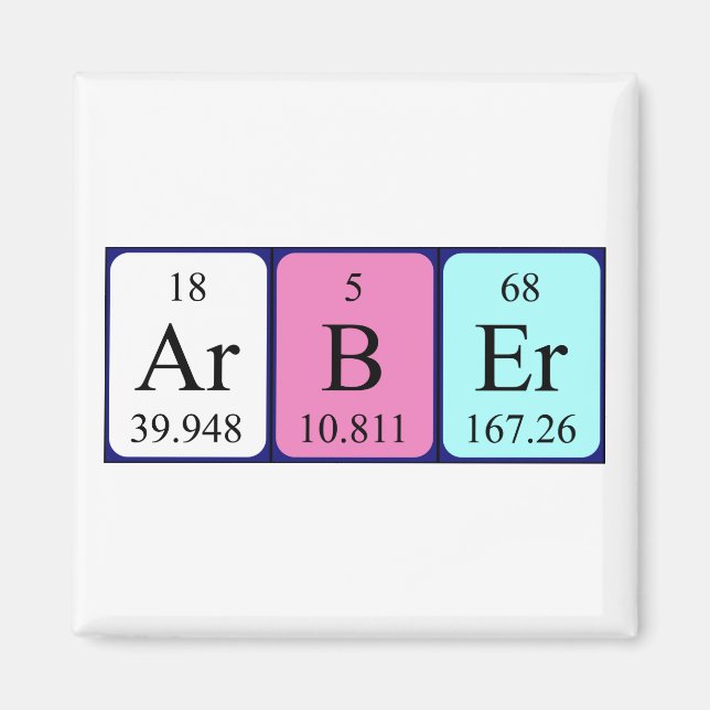 Arbër periodic table name magnet (Front)