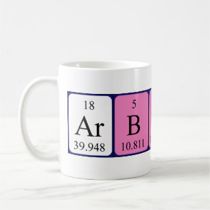 Arbnora periodic table name mug