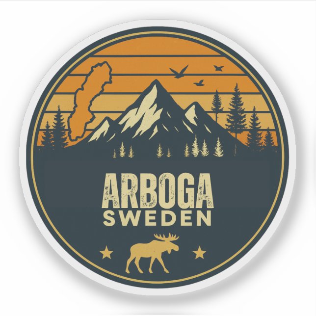 Arboga, Sweden Sverige Sticker (Front)