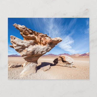 Árbol de Piedra, Salar de Uyuni, Bolivia. Postcard