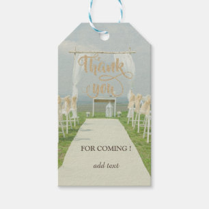 Arbor Beach Wedding Thank You Gift Tags