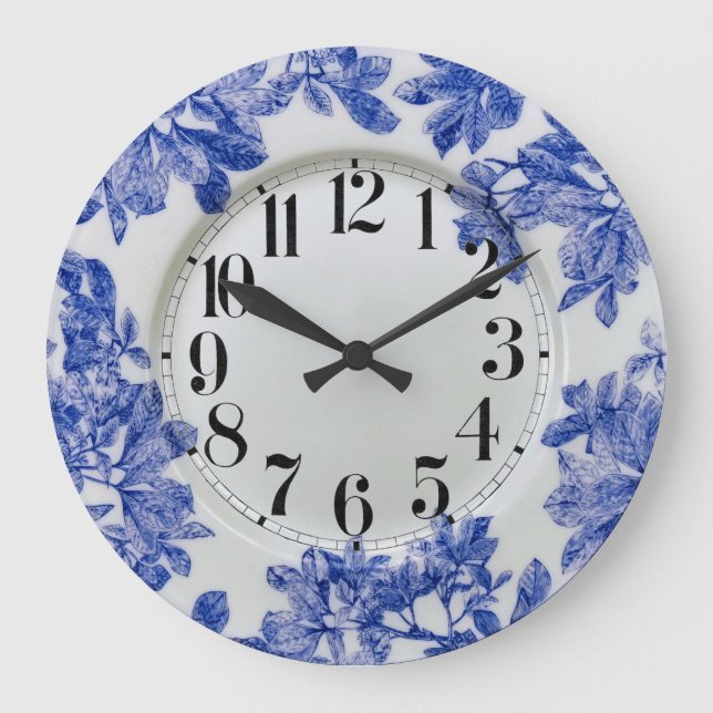 Arbor Blue Plate Acryllic Wall Clock (Front)
