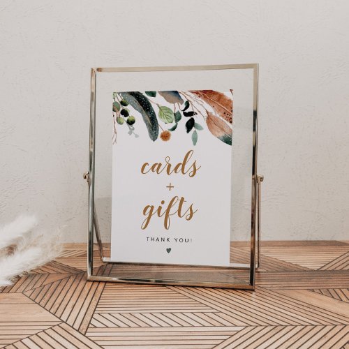 ARBOR Bohemian Feather Greenery Cards and Gifts Poster