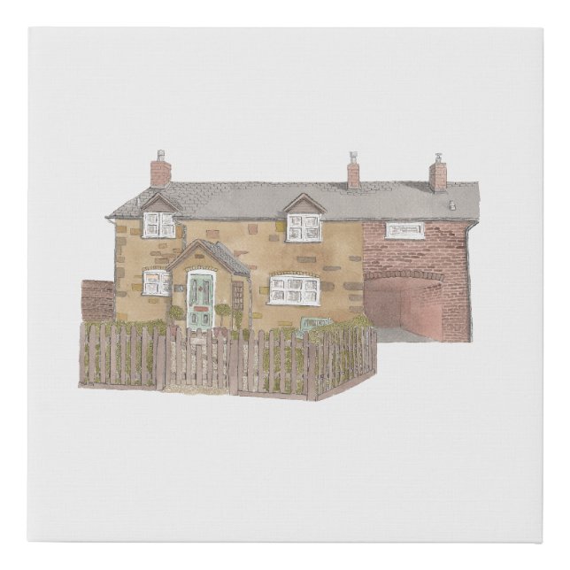 Arbor Cottage Faux Canvas Print (Front)