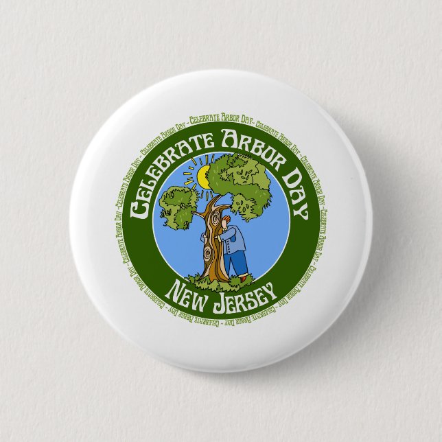 Arbor Day New Jersey Pinback Button (Front)