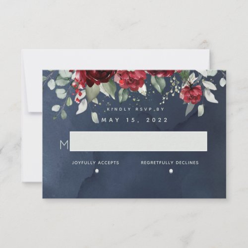 Arbor Of Roses Wedding No Meal Choice RSVP Card