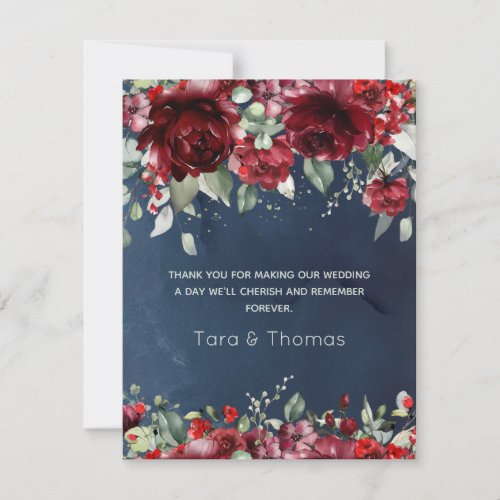 Arbor Of Roses Wedding Thank You Card