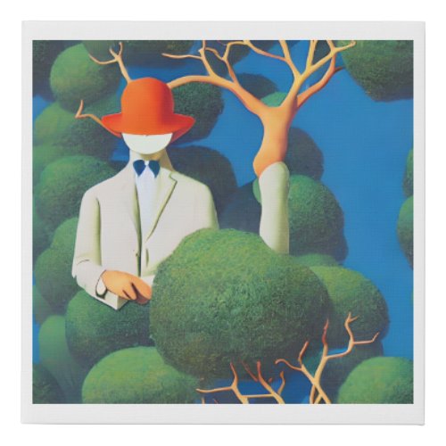 Arboreal Gentleman in Topaz Faux Canvas Print