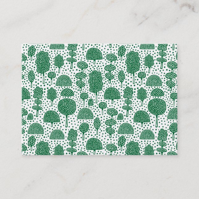 ‎Arboretum 230715 - Forest Green on White Business Card (Front)