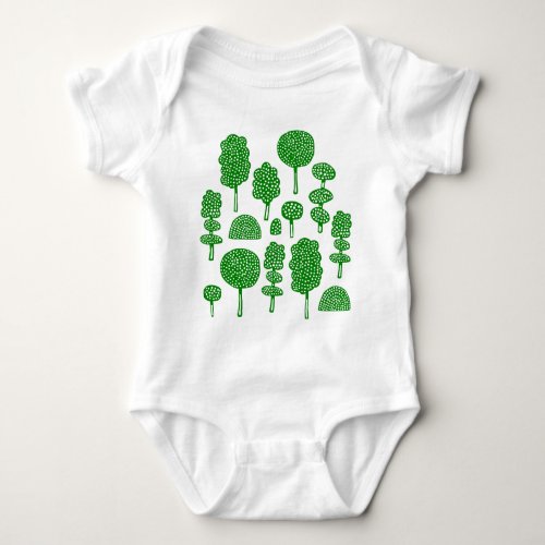 Arboretum 230715 _ Green Baby Bodysuit