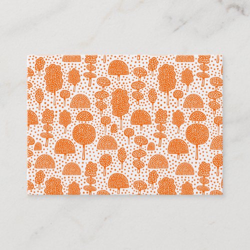 Arboretum 230715 _ Orange on White Business Card