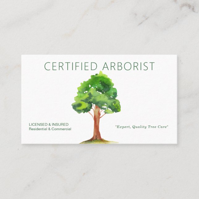 Arborist Business Card (Front)