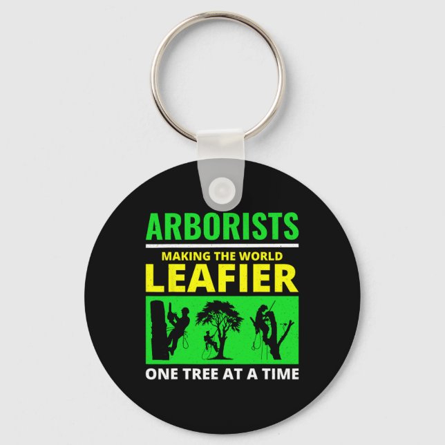 Arborist Dad Tree Lovers Arboriculture Tree Surgeo Keychain (Front)
