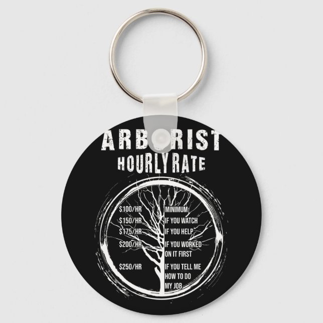 Arborist Hourly Rate Keychain (Front)