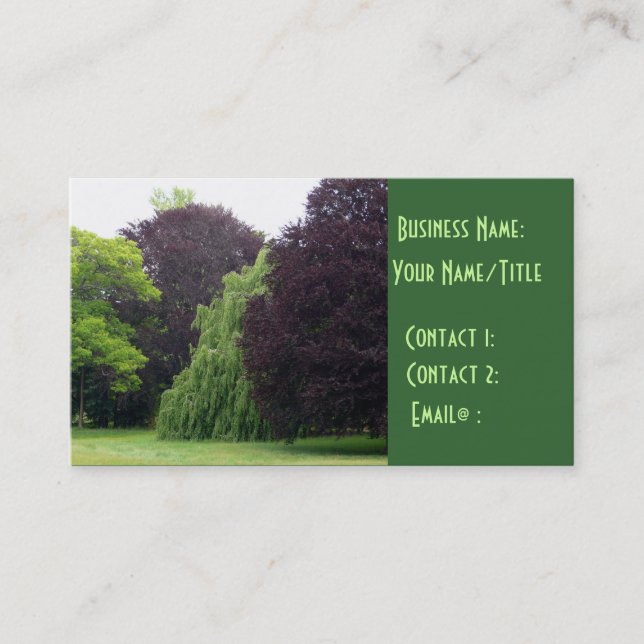 Arborist/Landscape of Trees Business Card (Front)