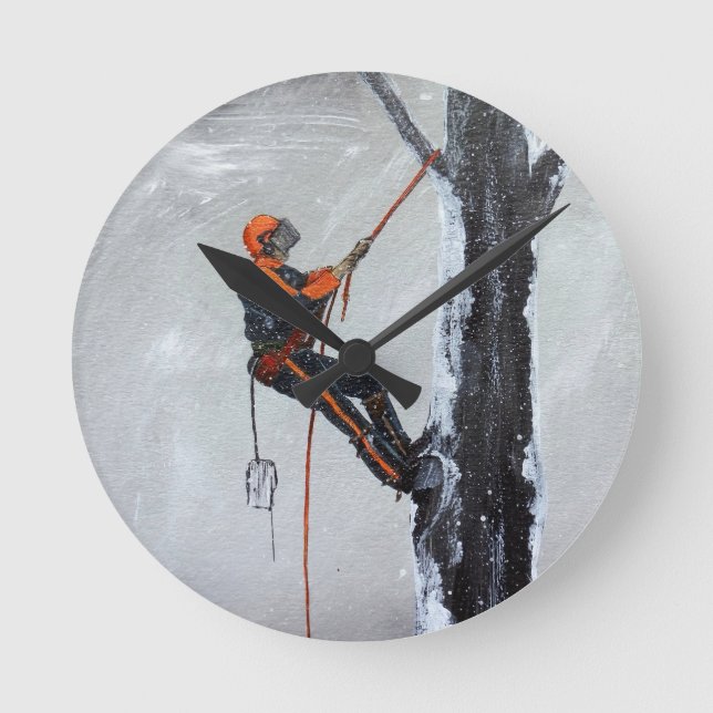 Arborist Long Haul Husqvarna Round Clock (Front)