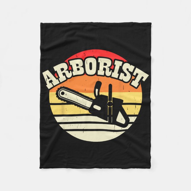 Arborist Lumberjack Tree Climber Cutter Trimmer Tr Fleece Blanket (Front)