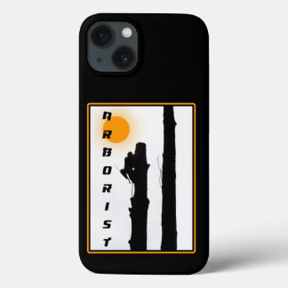 Arborist: Rising sun silhouette tree climber iPhone 13 Case
